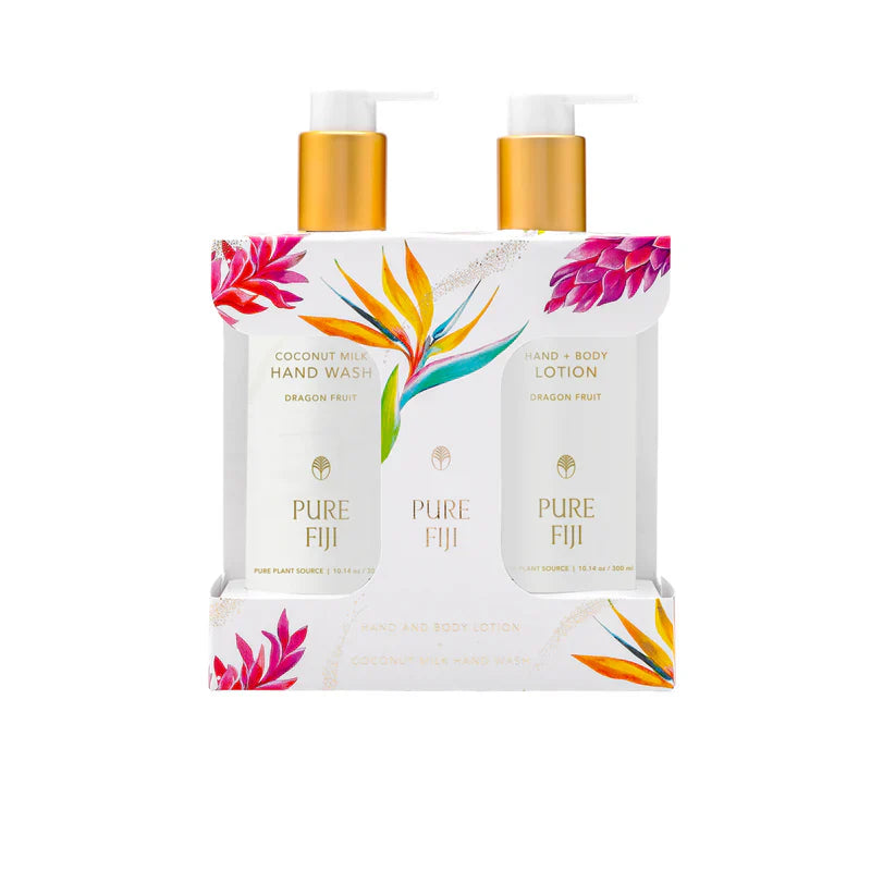 Pure Fiji - Vanity Hand Wash Duo Gift pack - Coconut (300ml Handwash, 300ml Hand & Body Lotion set)